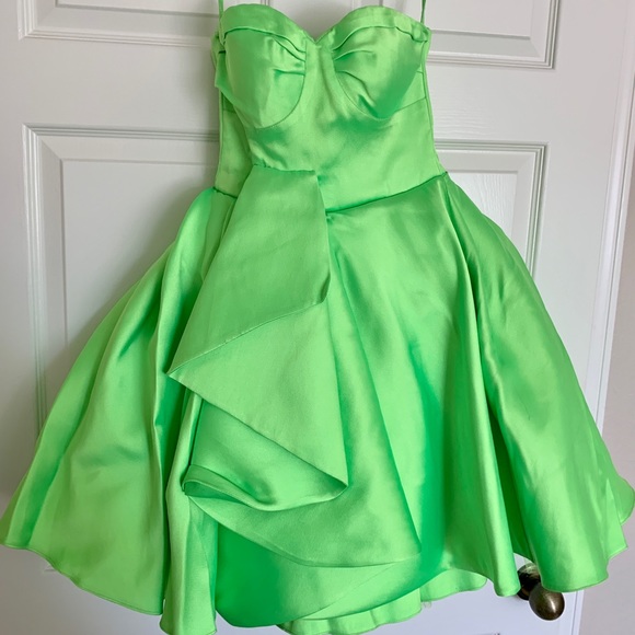 Neon green mini dress sizes( Small and X-Small) - Picture 3 of 3